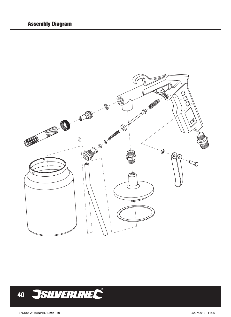Silverline Suction Feed Undercoat Gun User Manual | Page 41 / 44