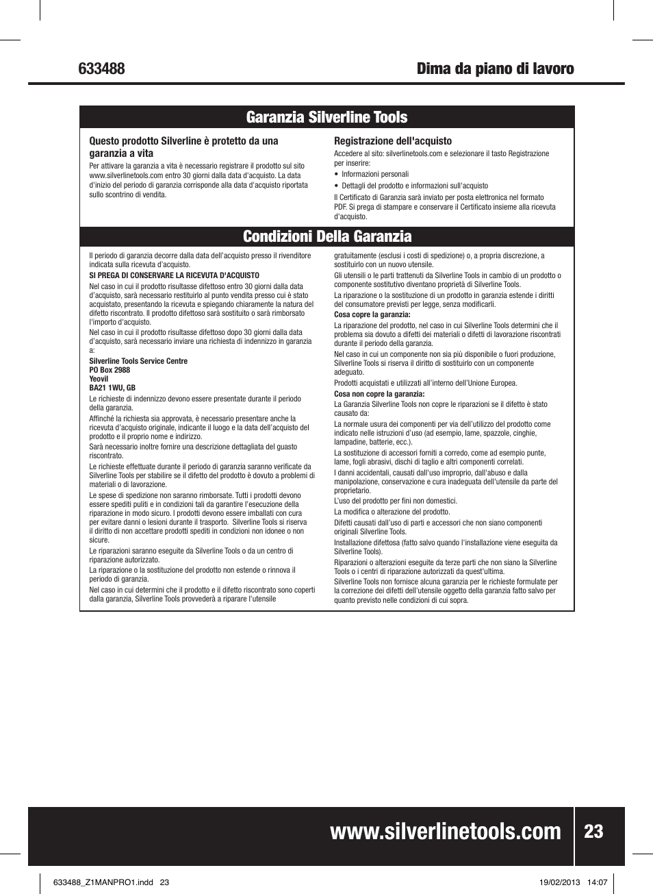 Silverline Worktop Jig User Manual | Page 24 / 28