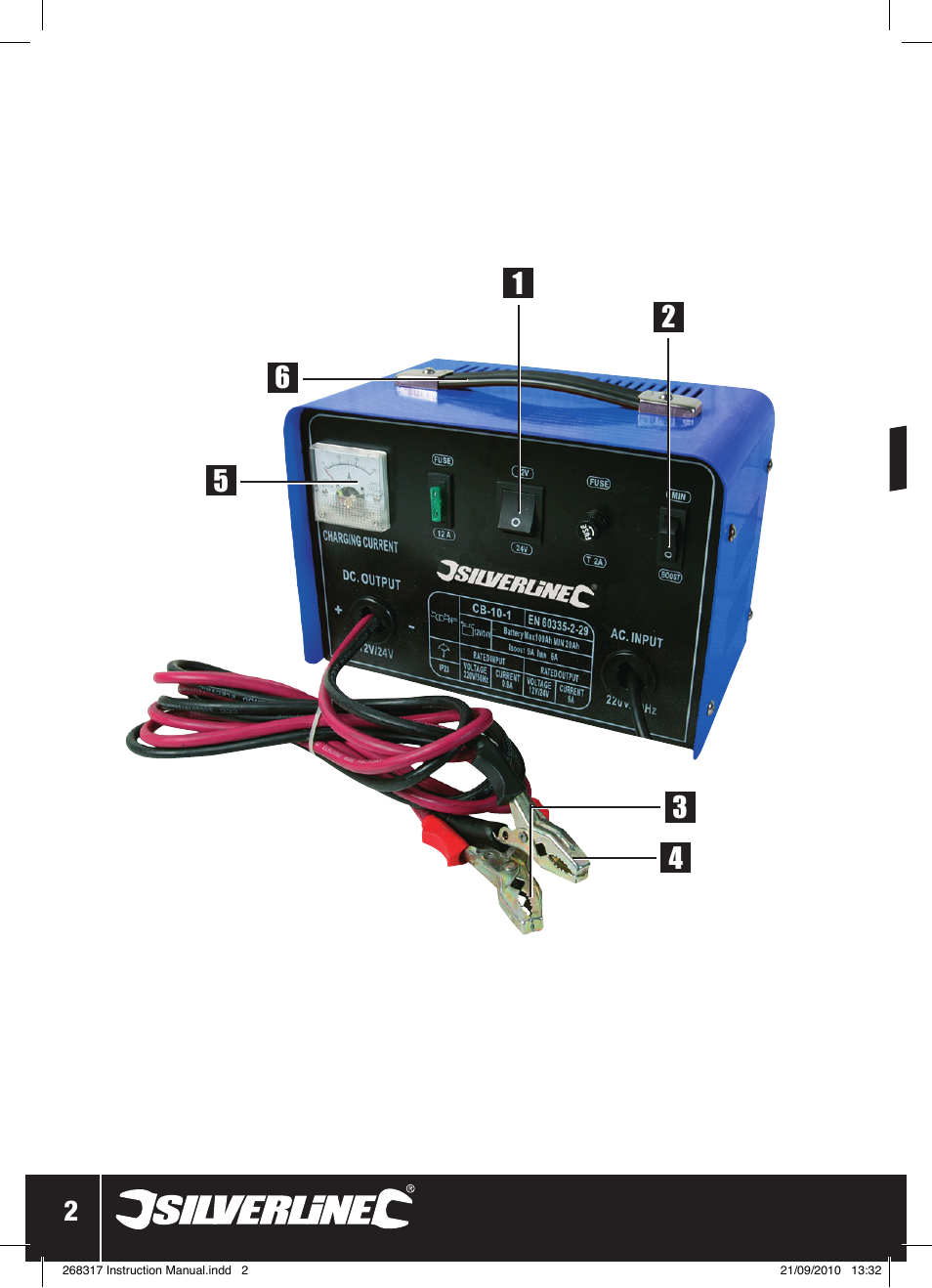 Silverline Battery Charger 12/24V User Manual | Page 3 / 28