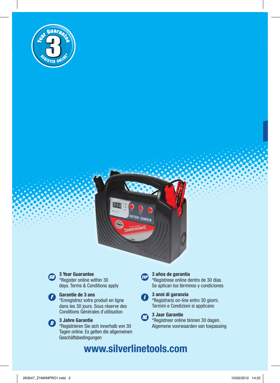 Silverline Smart Charger 12V 15A User Manual | 28 pages