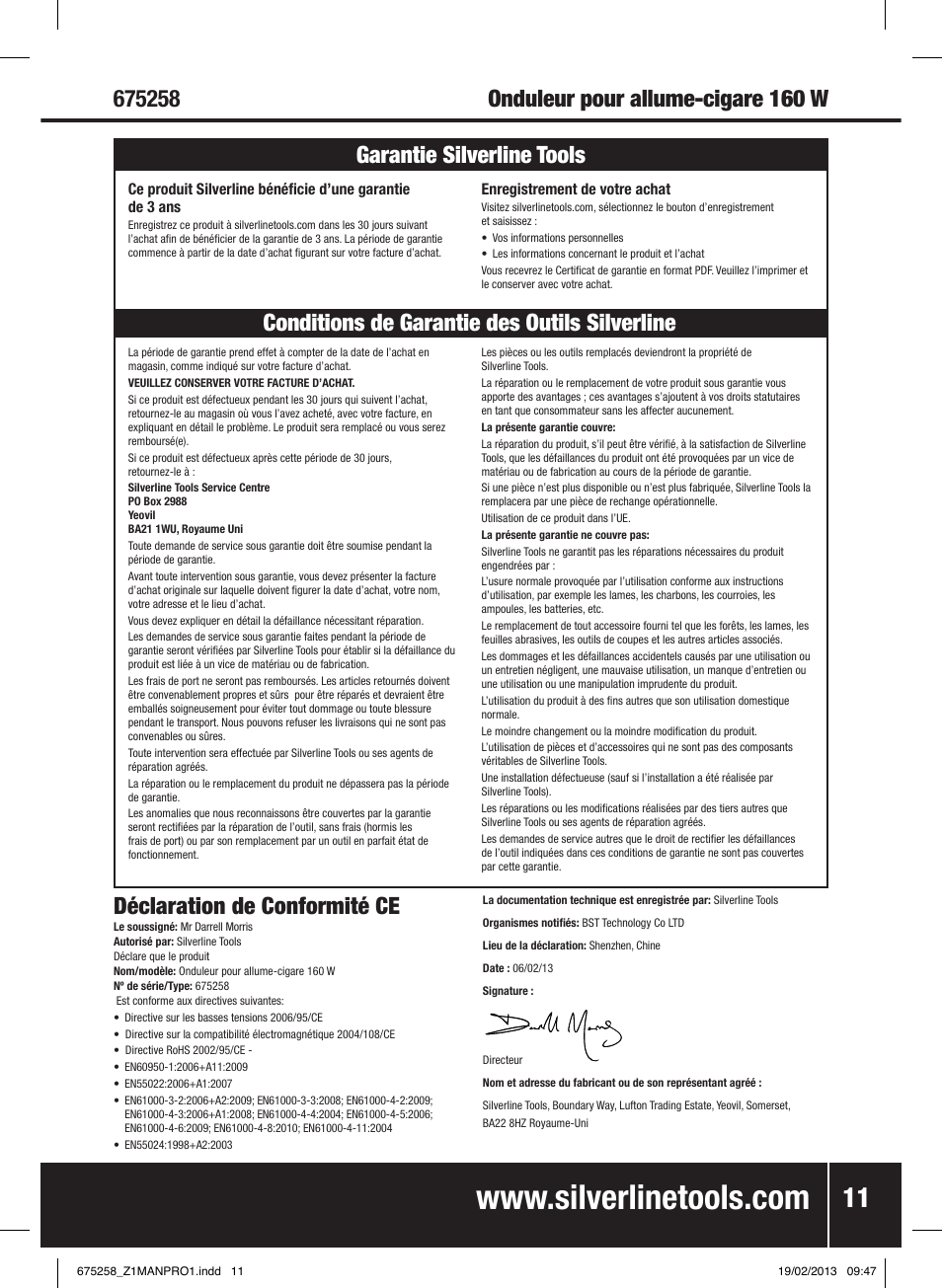 Silverline In-Car Inverter 160W User Manual | Page 12 / 28