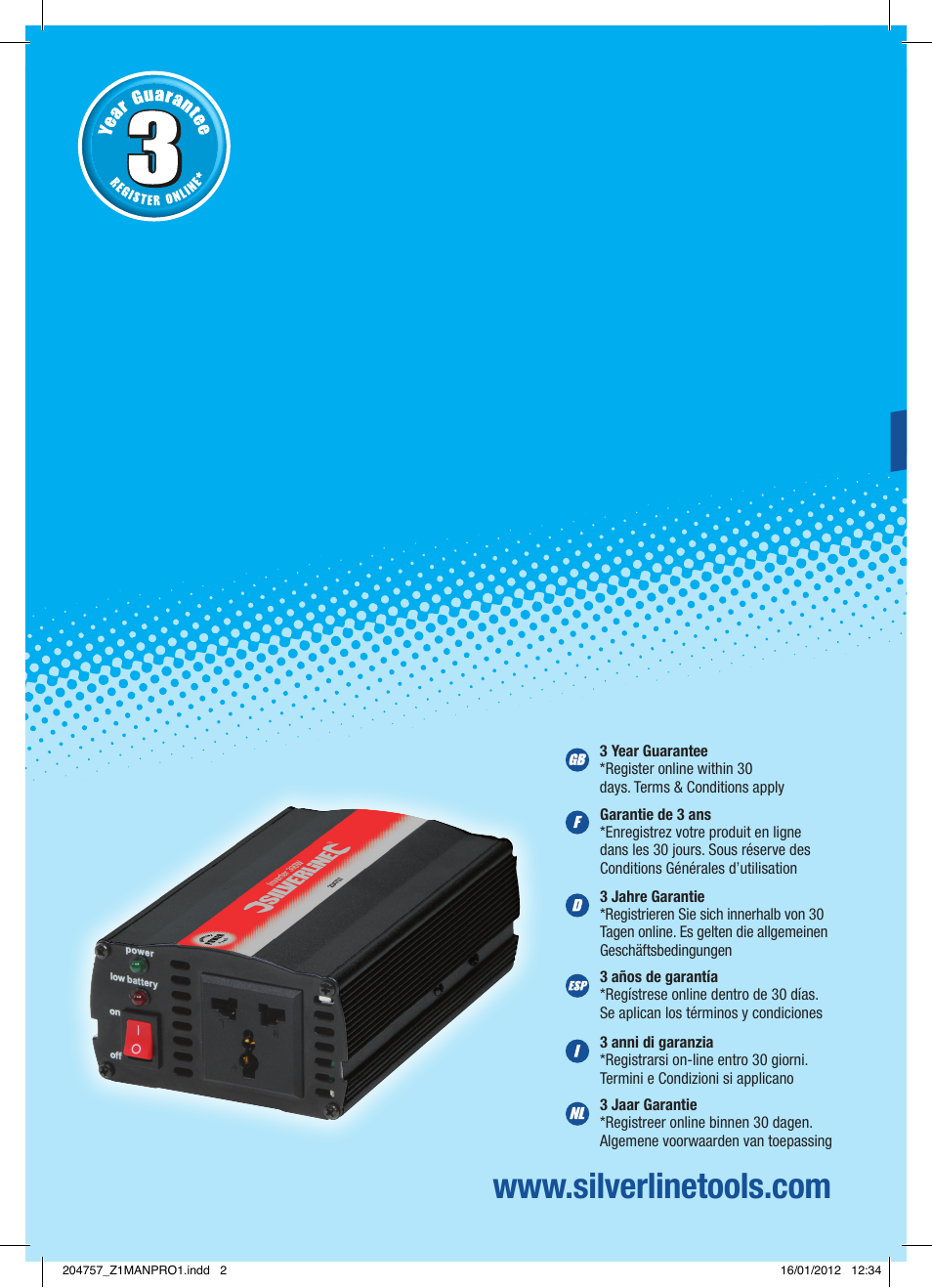 Silverline Inverter 300W User Manual | 28 pages