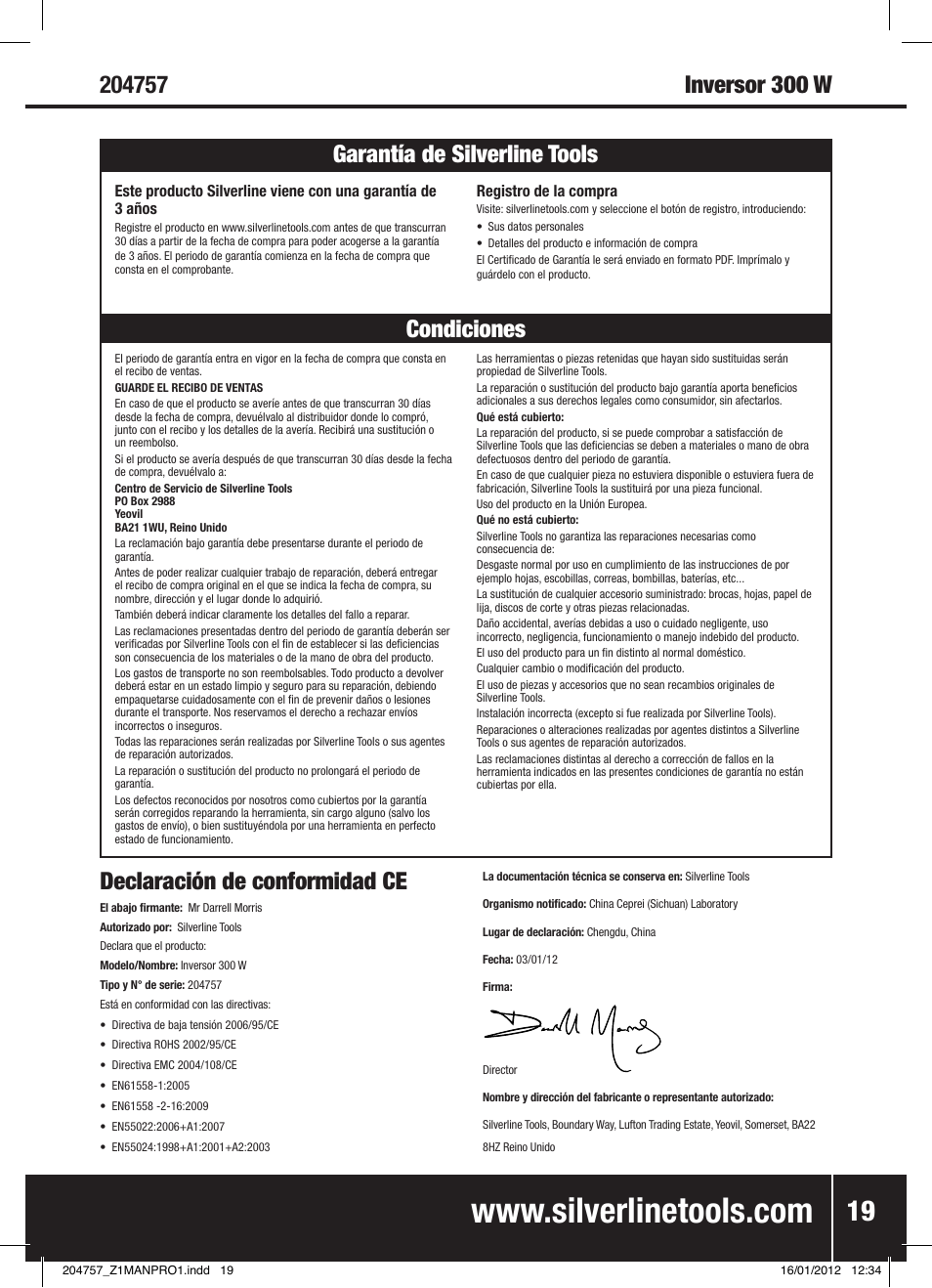 Silverline Inverter 300W User Manual | Page 20 / 28