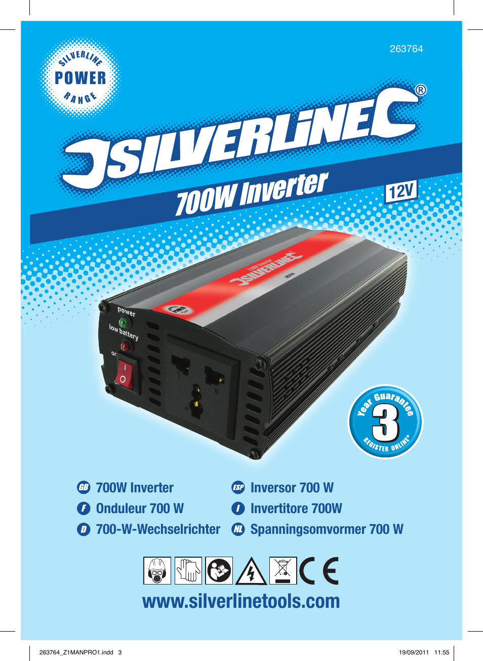700w inver ter, Power | Silverline Inverter 700W User Manual | Page 2 / 28