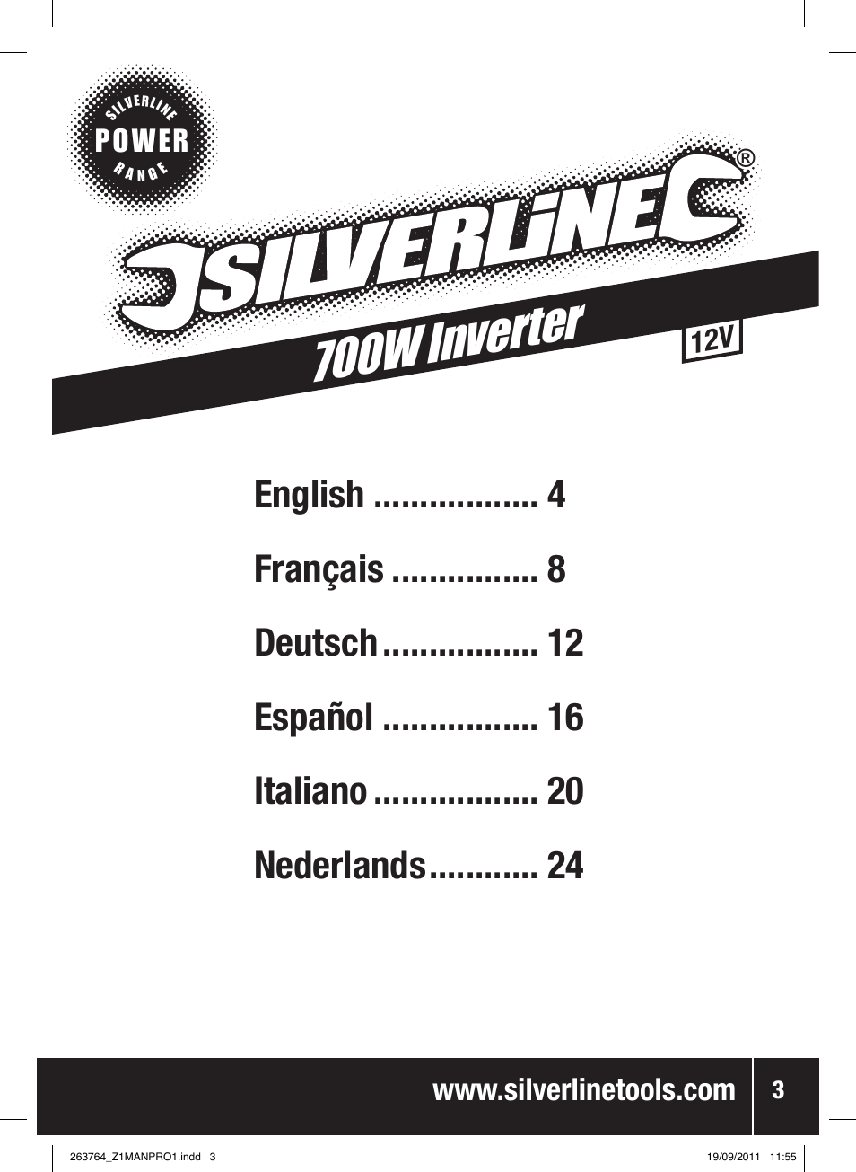 700w inver ter, Power | Silverline Inverter 700W User Manual | Page 4 / 28