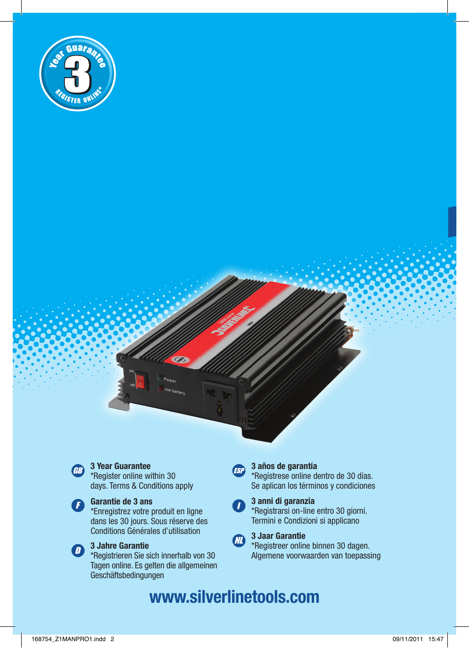 Silverline Inverter 1000W User Manual | 28 pages