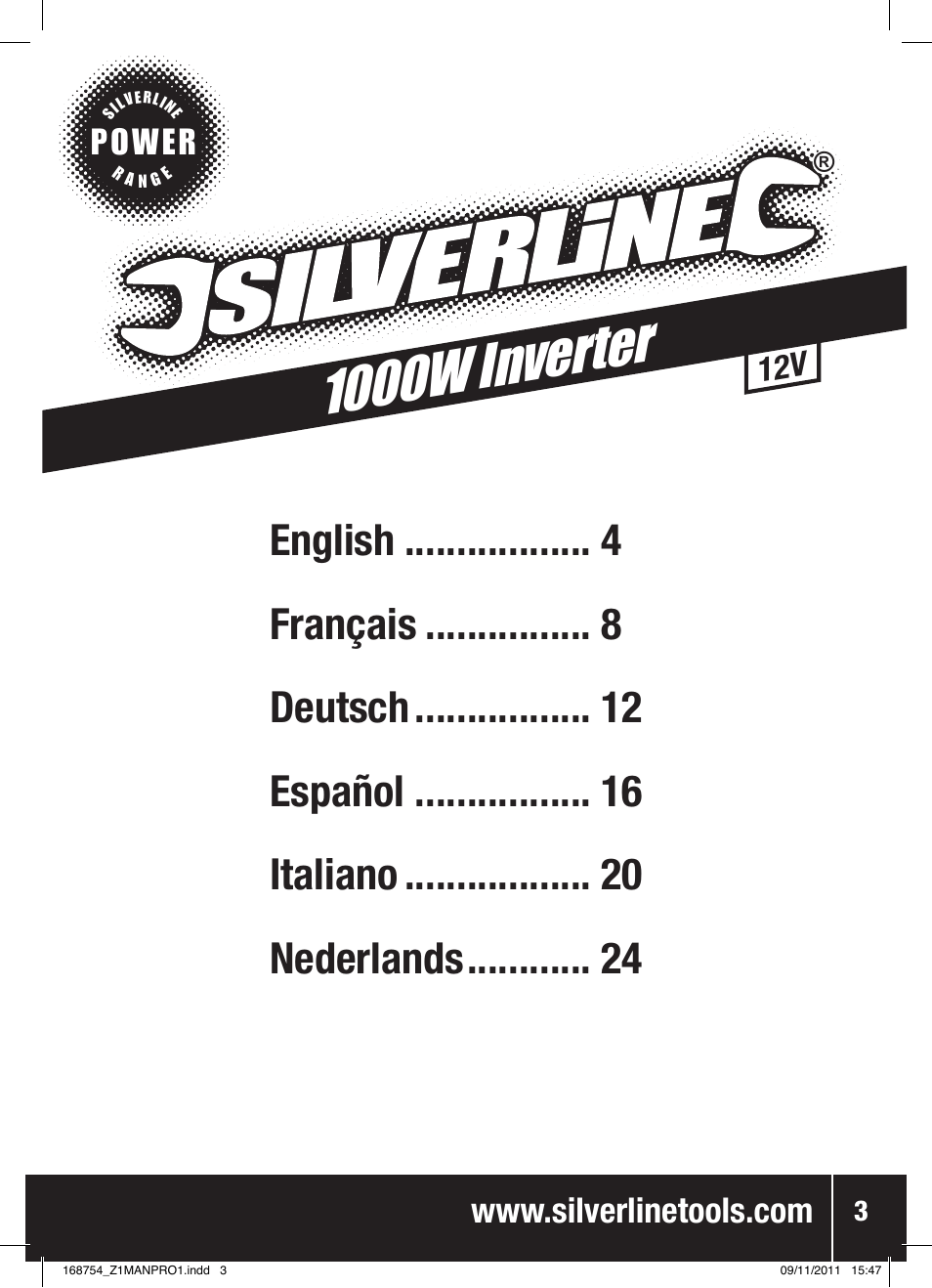 1000w inver ter, Power | Silverline Inverter 1000W User Manual | Page 4 / 28