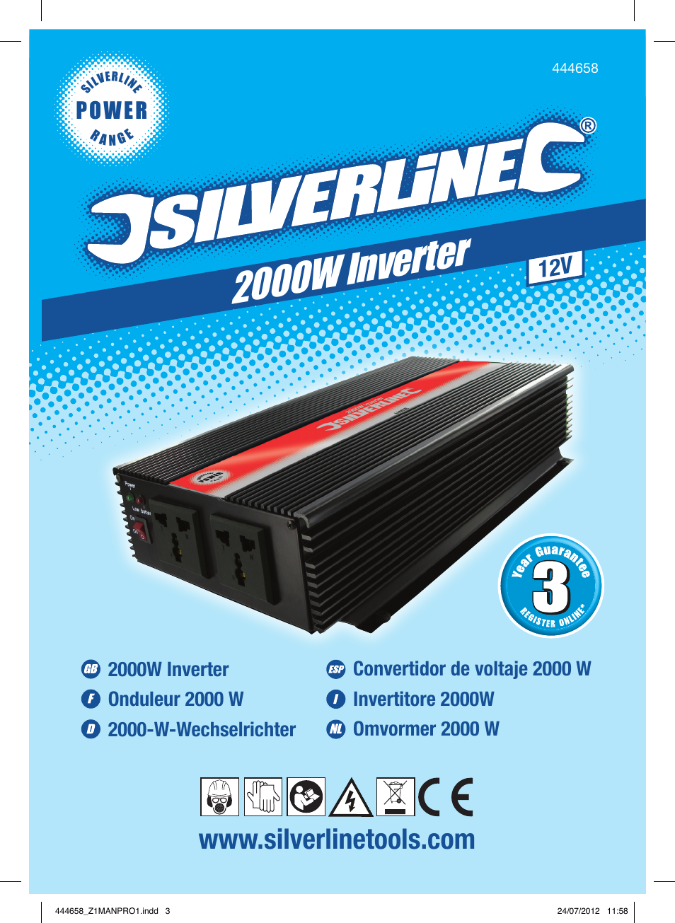 2000w inver ter, Power | Silverline Inverter 2000W User Manual | Page 2 / 28