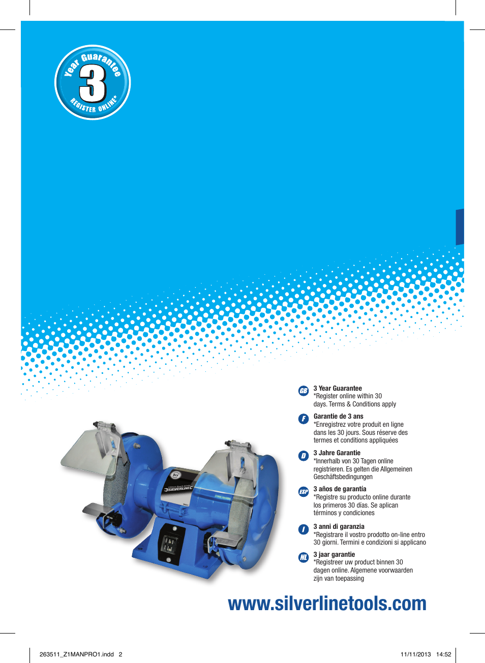 Silverline Bench Grinder 150W User Manual | 28 pages