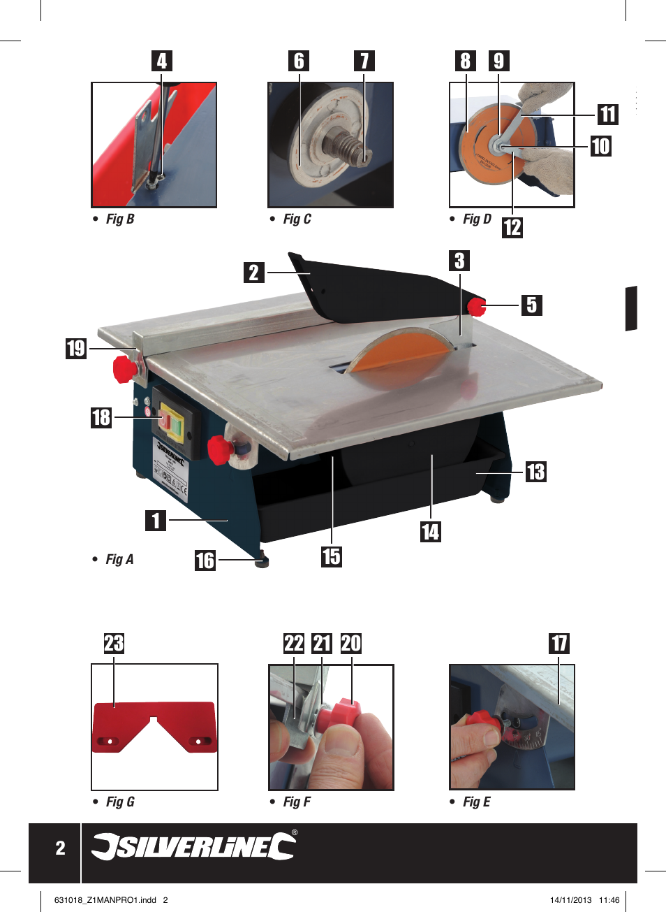 Silverline Tile Cutter 600W User Manual | Page 3 / 40