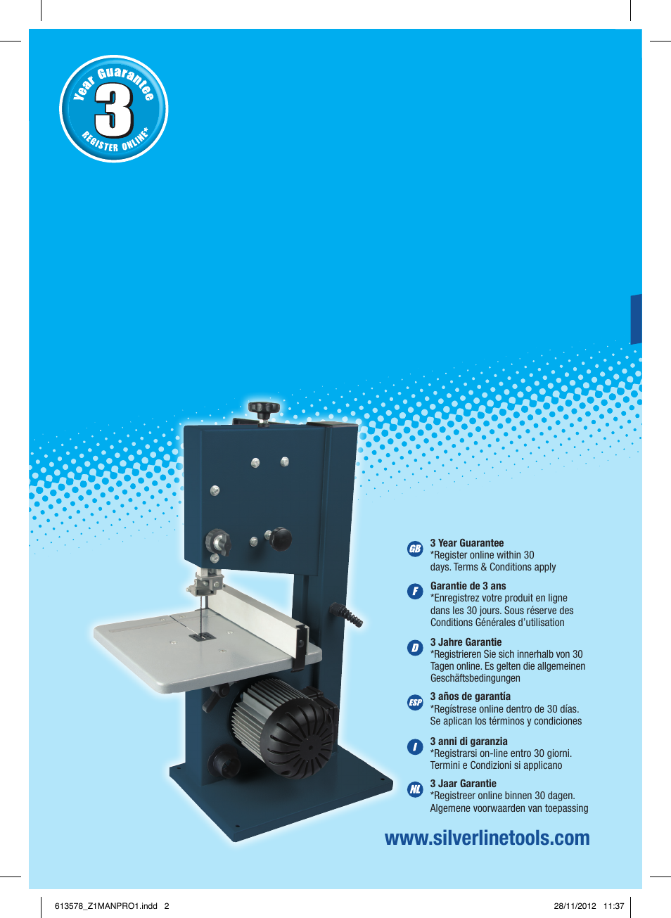 Silverline Bandsaw 200mm User Manual | 42 pages