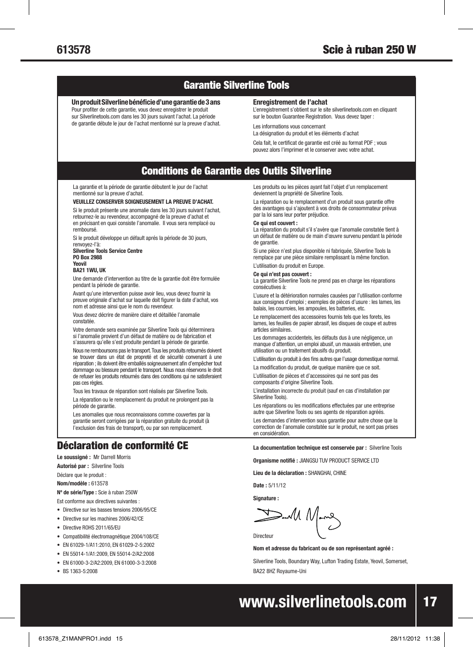 Scie à ruban 250 w | Silverline Bandsaw 200mm User Manual | Page 18 / 42