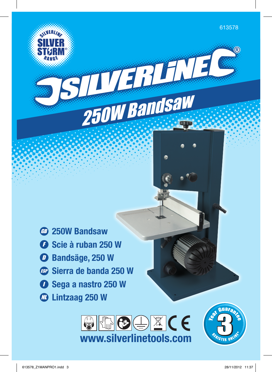 250w bandsaw | Silverline Bandsaw 200mm User Manual | Page 2 / 42