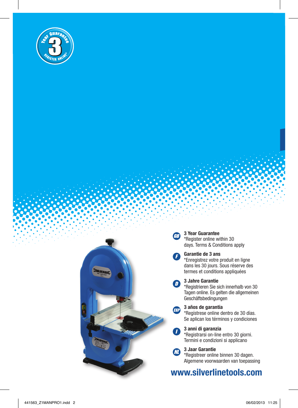 Silverline Bandsaw 190mm User Manual | 42 pages