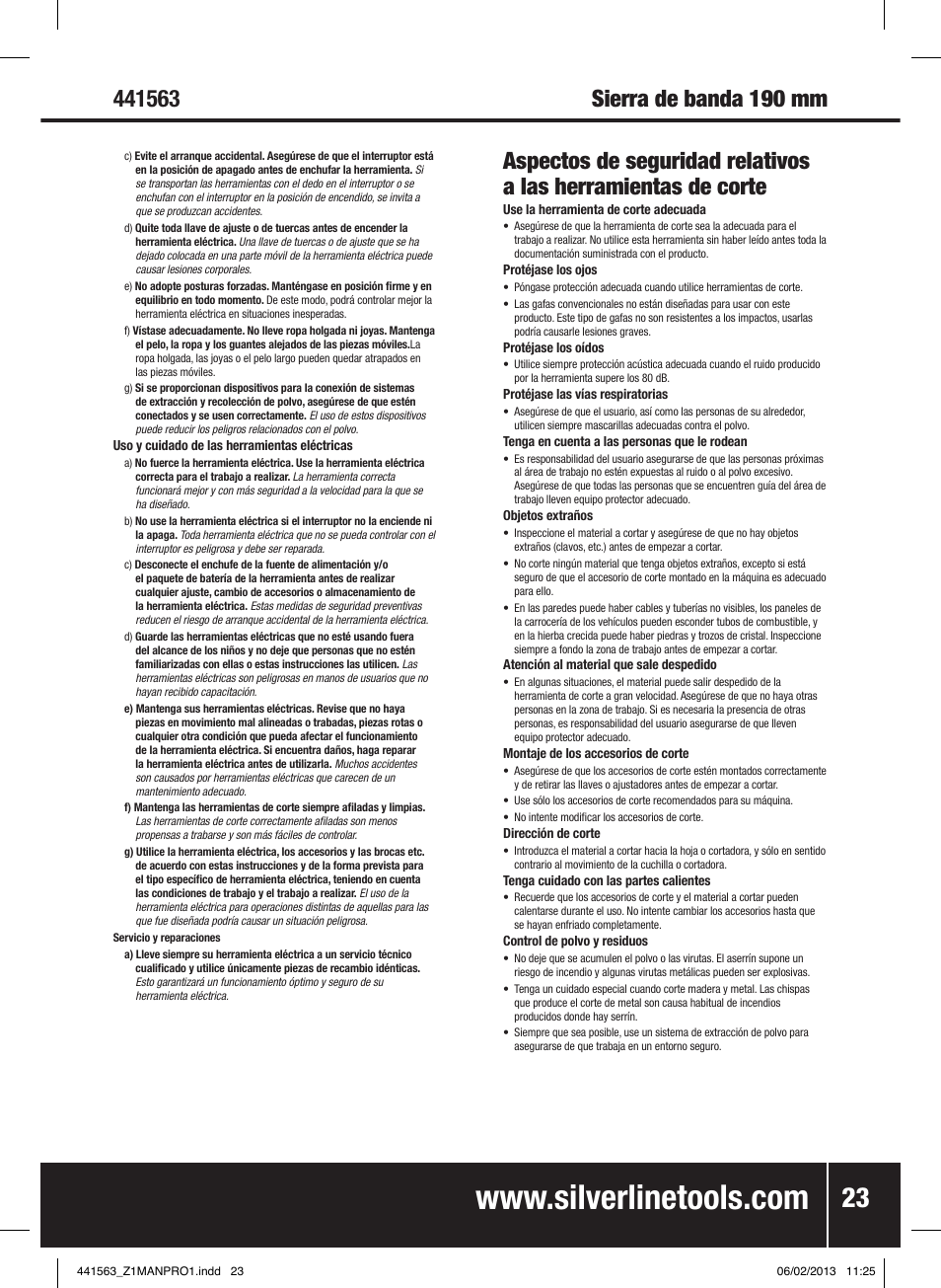 Silverline Bandsaw 190mm User Manual | Page 26 / 42