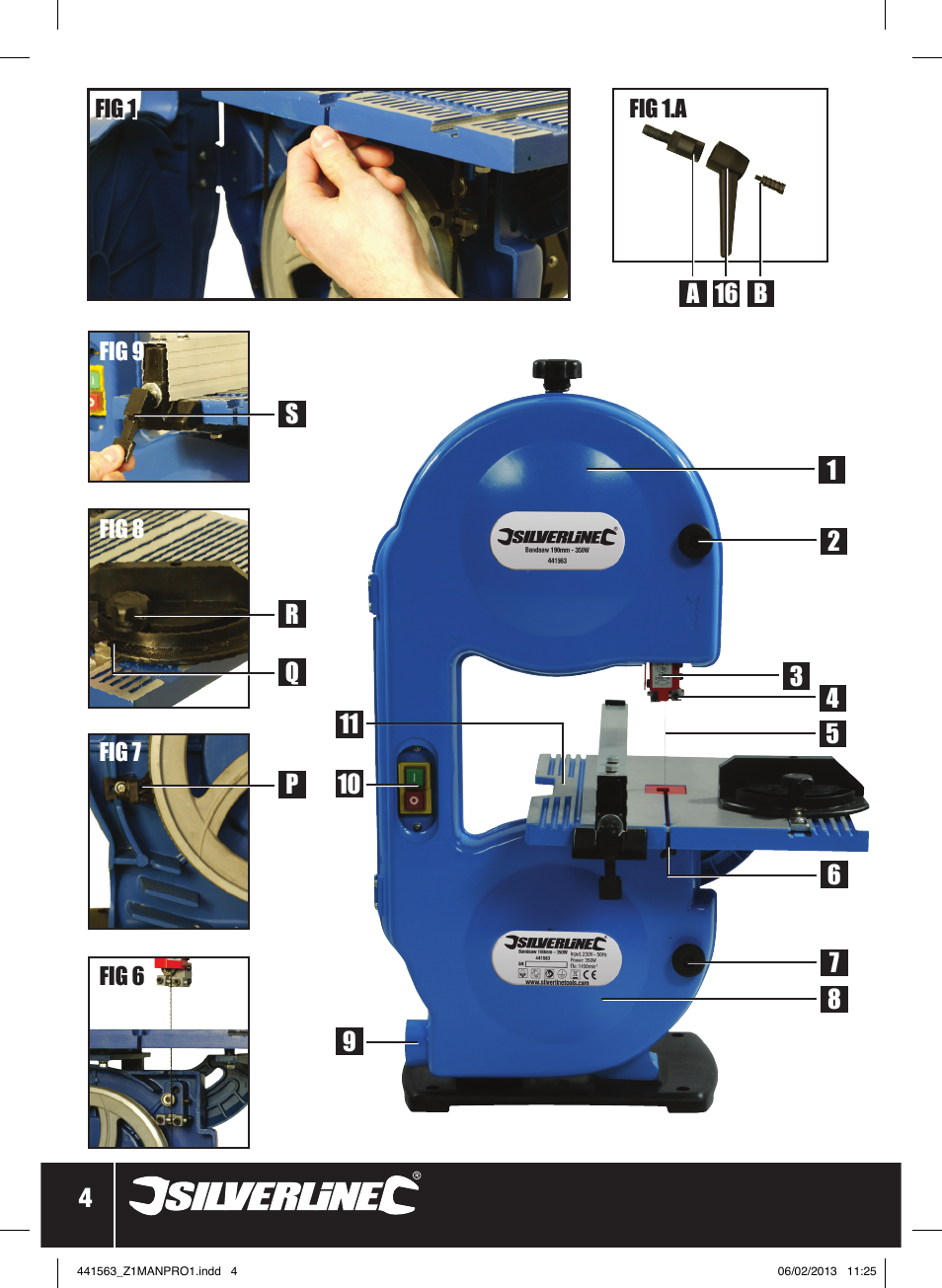Silverline Bandsaw 190mm User Manual | Page 3 / 42