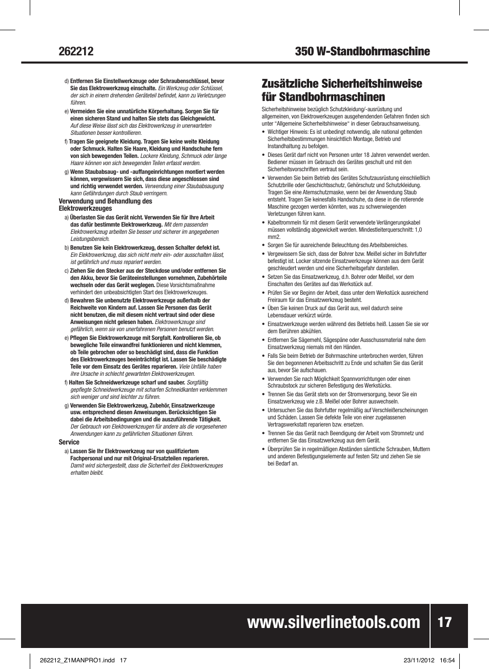 Silverline Drill Press 250mm User Manual | Page 18 / 40