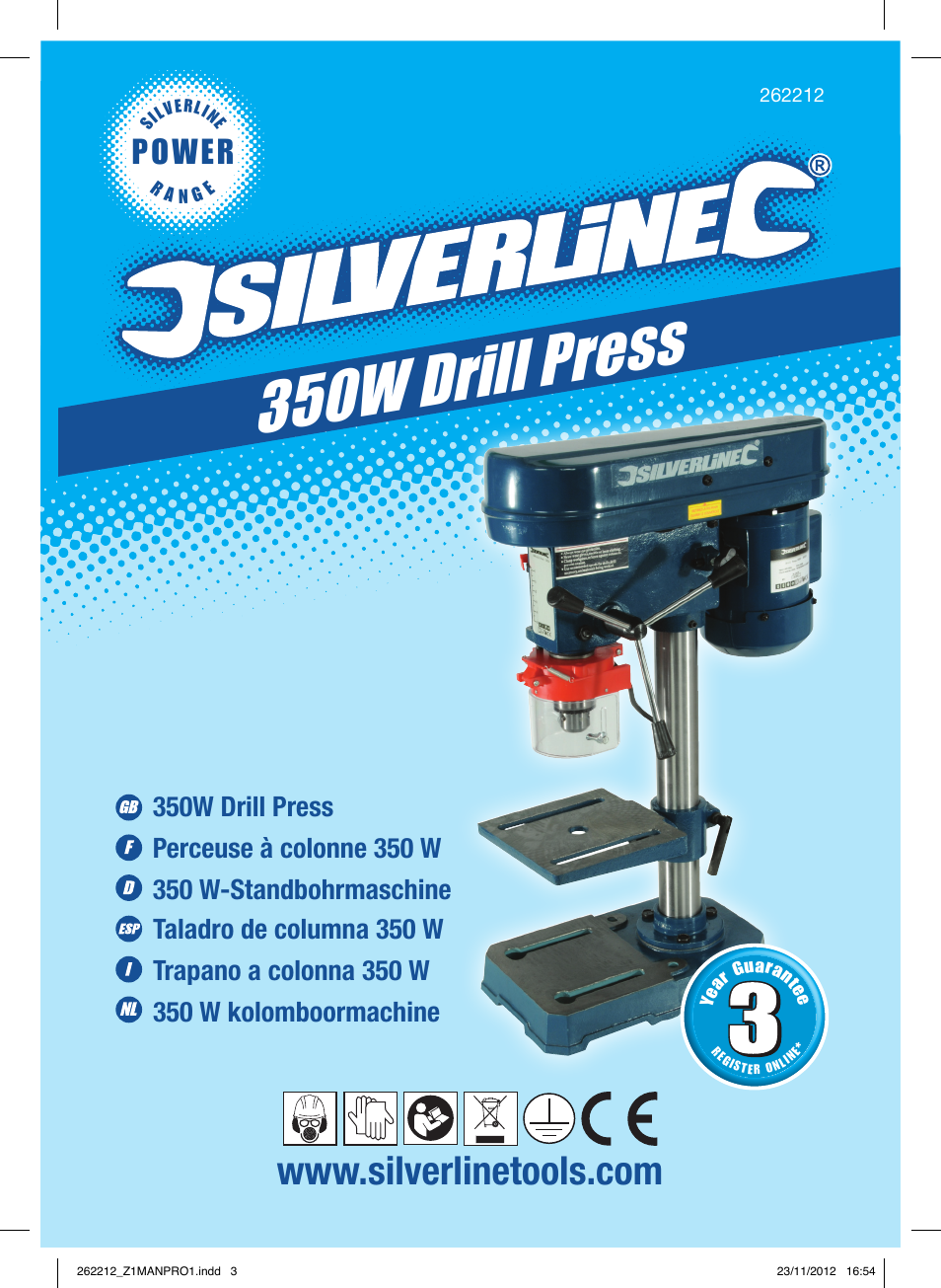 350w drill press, Power | Silverline Drill Press 250mm User Manual | Page 2 / 40