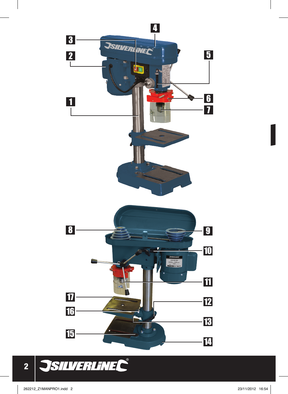 Silverline Drill Press 250mm User Manual | Page 3 / 40