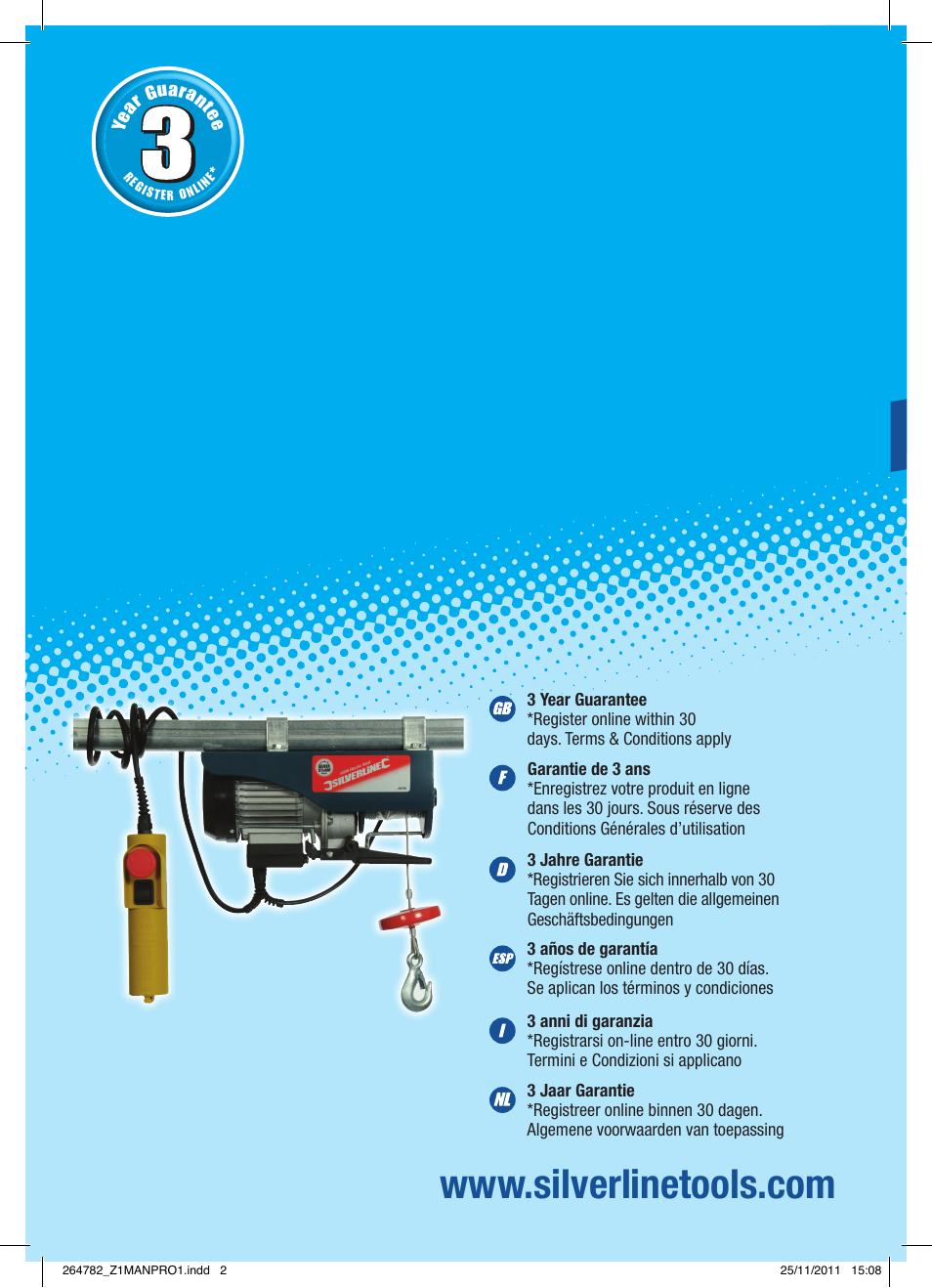 Silverline Electric Hoist 250kg User Manual | 28 pages