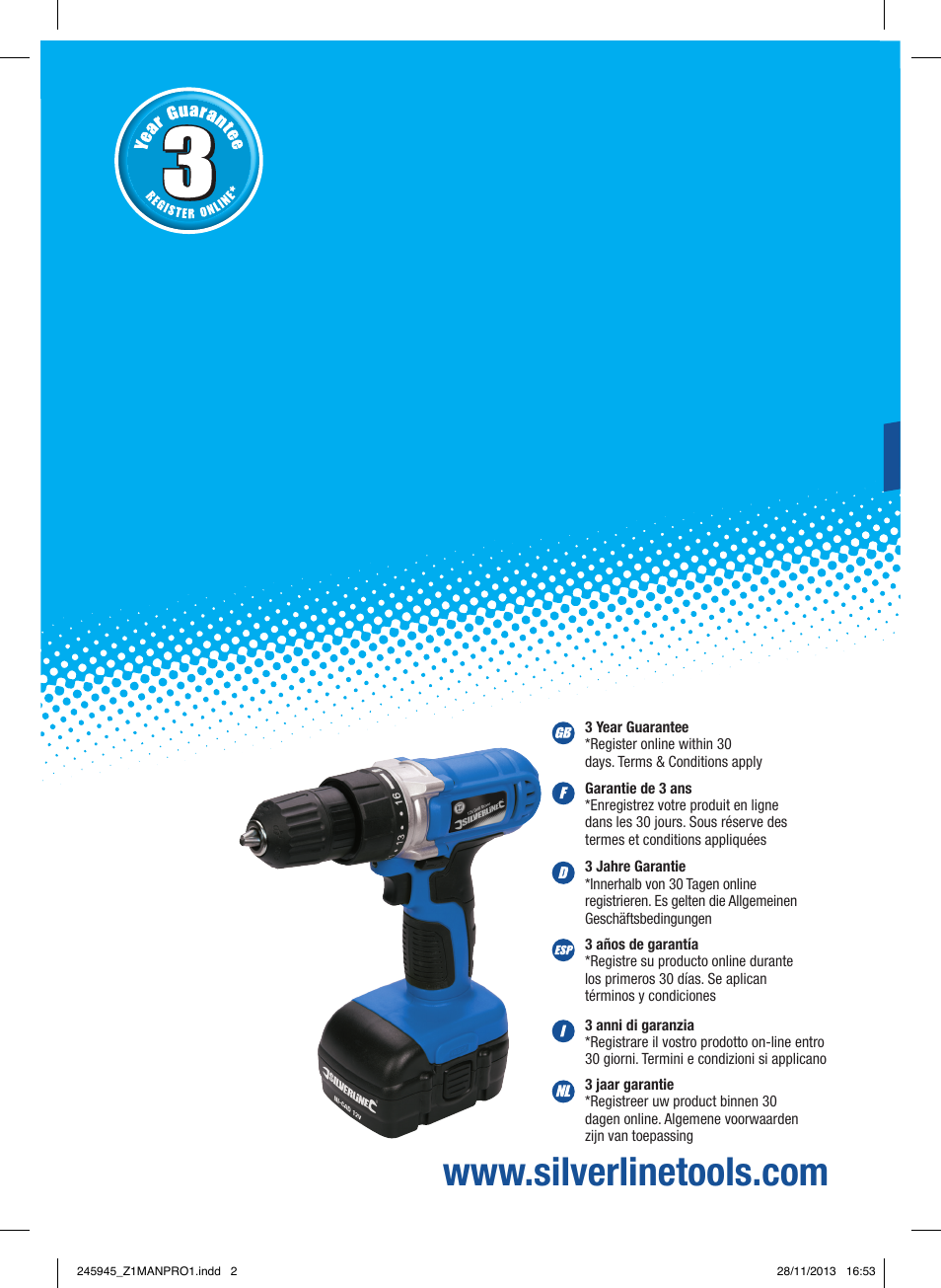 Silverline 12V Drill Driver User Manual | 40 pages