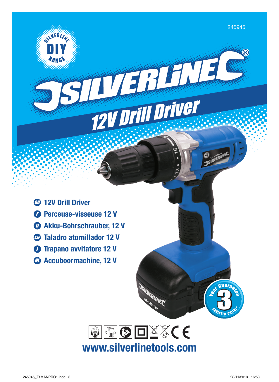 12v drill driver | Silverline 12V Drill Driver User Manual | Page 2 / 40