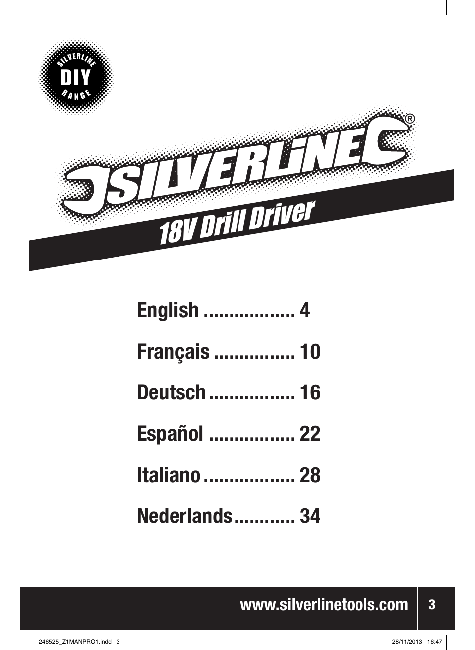 18v drill driver | Silverline 18V Drill Driver User Manual | Page 4 / 40