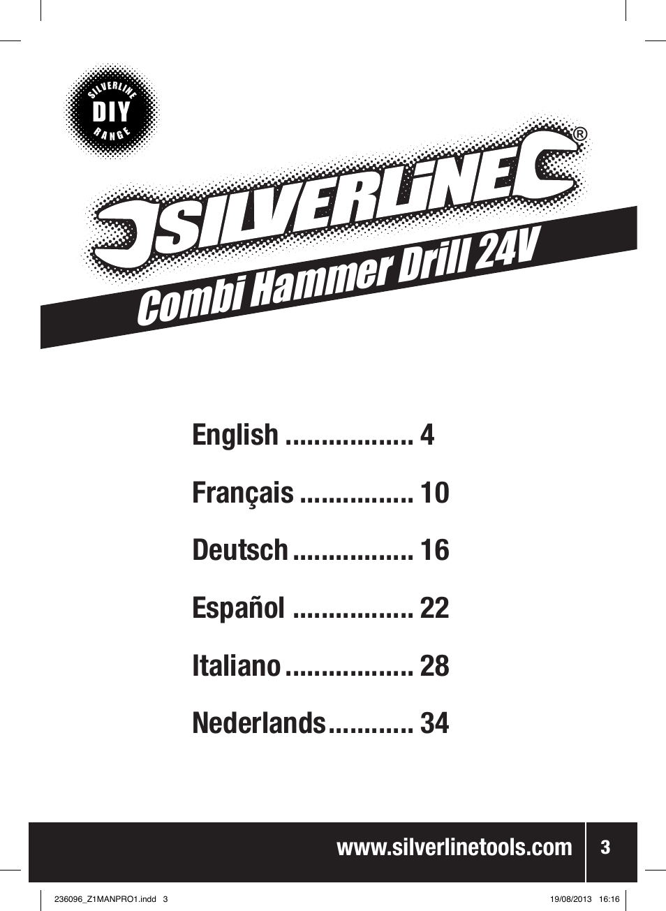 Combi hammer drill 2 4v | Silverline 24V Combi Hammer Drill User Manual | Page 4 / 40