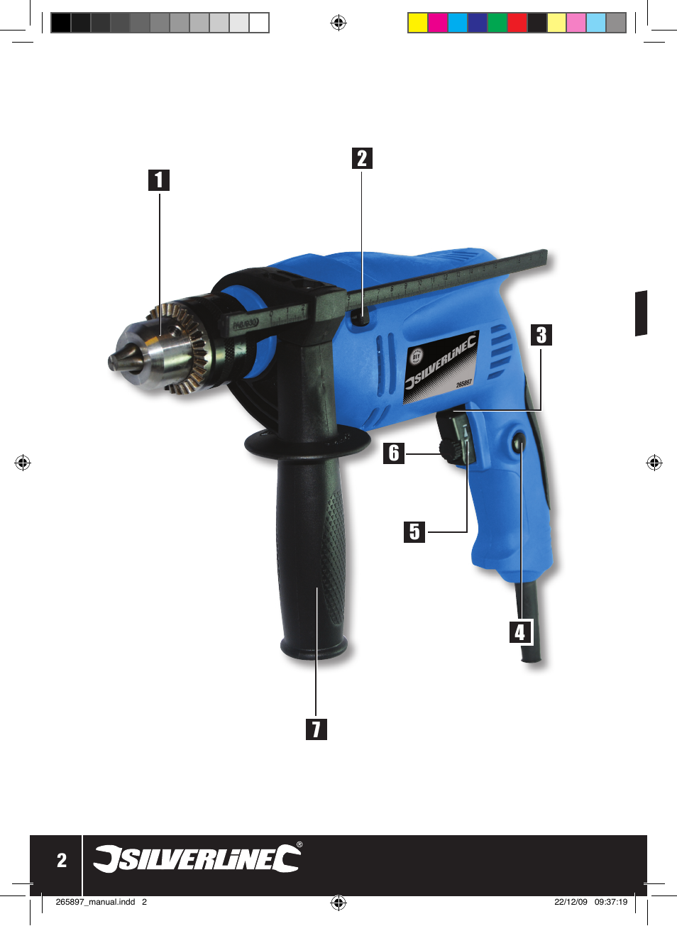 Silverline 500W Hammer Drill User Manual | Page 3 / 28