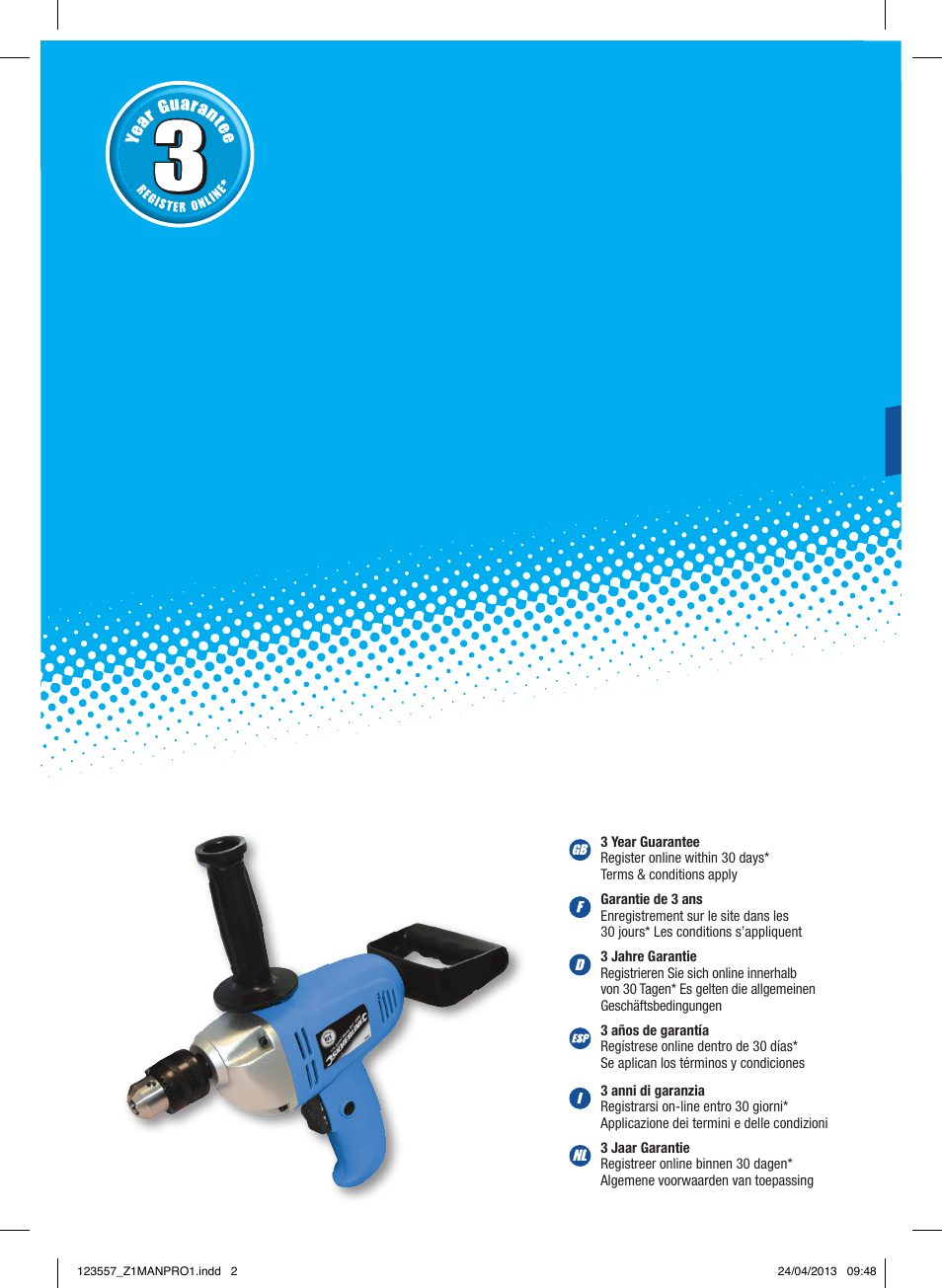 Silverline 600W Mixing Drill Low Speed User Manual | 28 pages