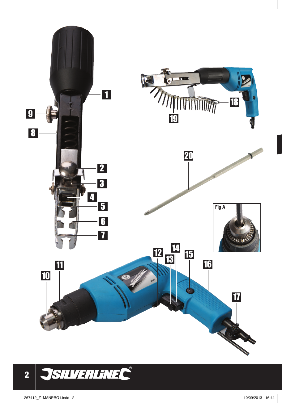 Auto-feed screwdriver 380w | Silverline 380W Auto-Feed Screwdriver User Manual | Page 3 / 40