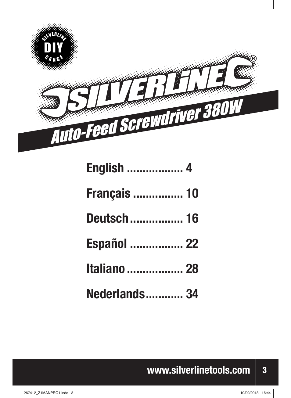 Auto-feed screwdriver 380w | Silverline 380W Auto-Feed Screwdriver User Manual | Page 4 / 40