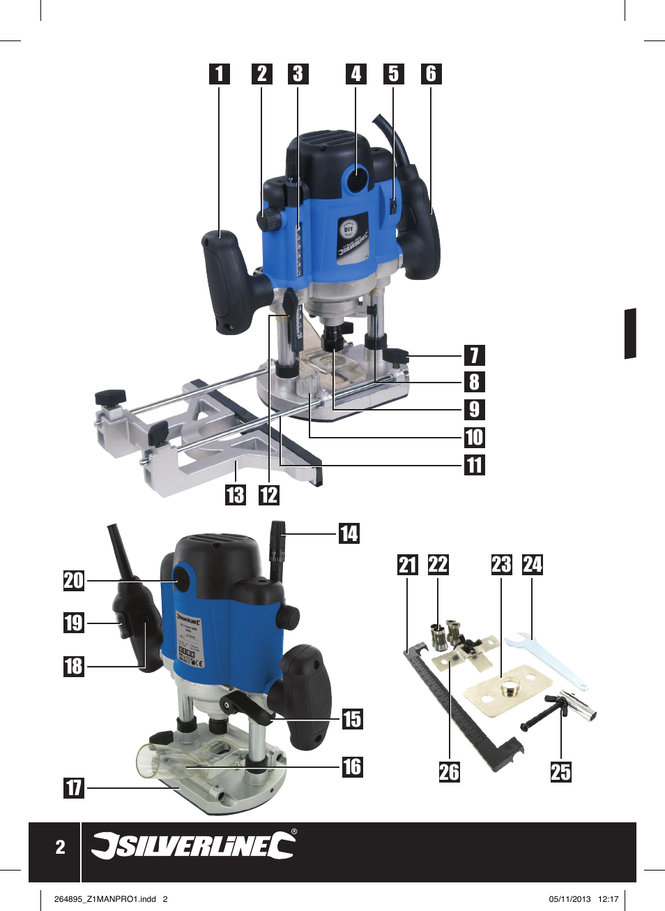 1500w router | Silverline 1500W 1/ Plunge Router User Manual | Page 3 / 40