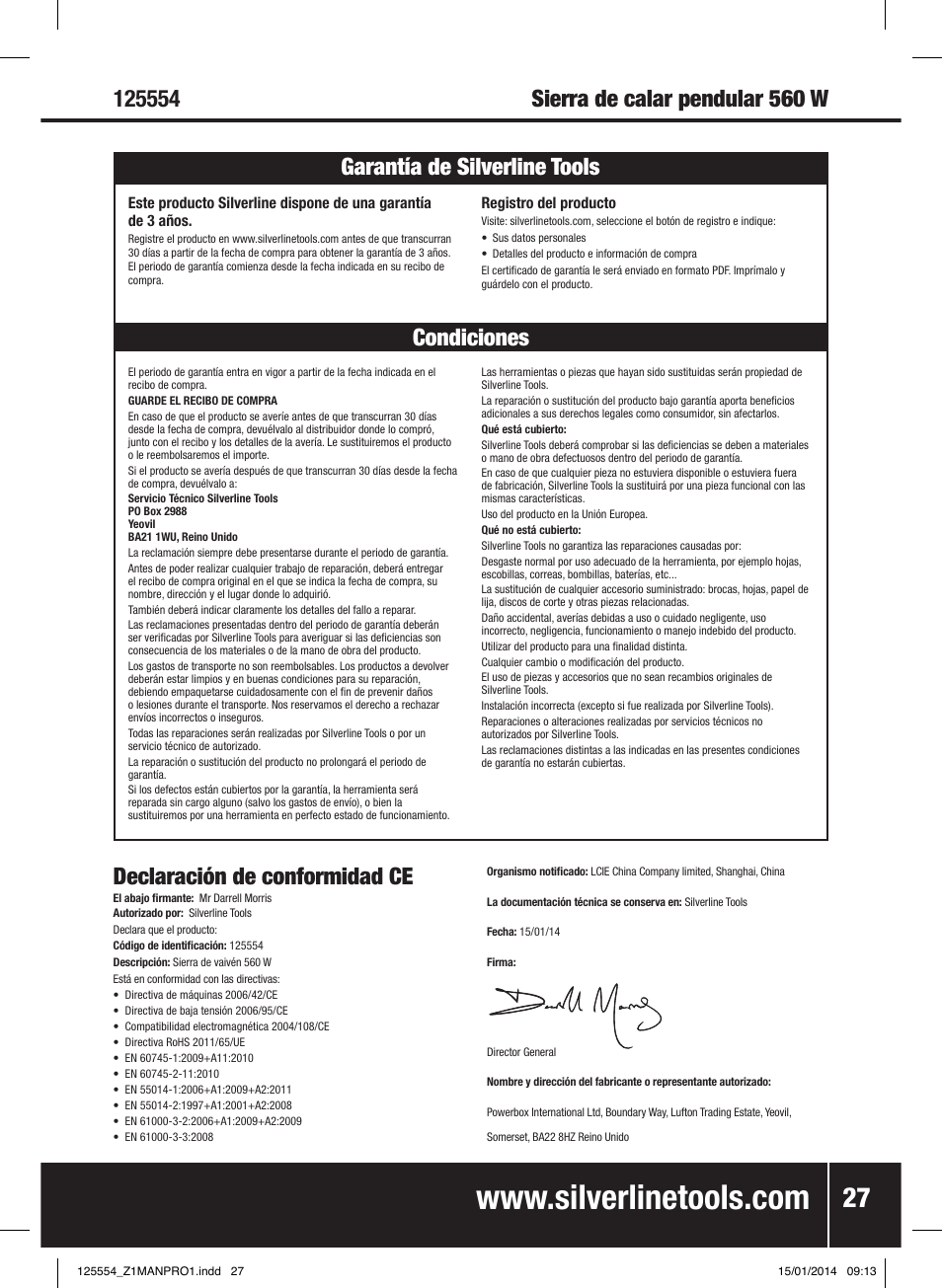 Silverline 560W Pendulum Jigsaw User Manual | Page 28 / 40