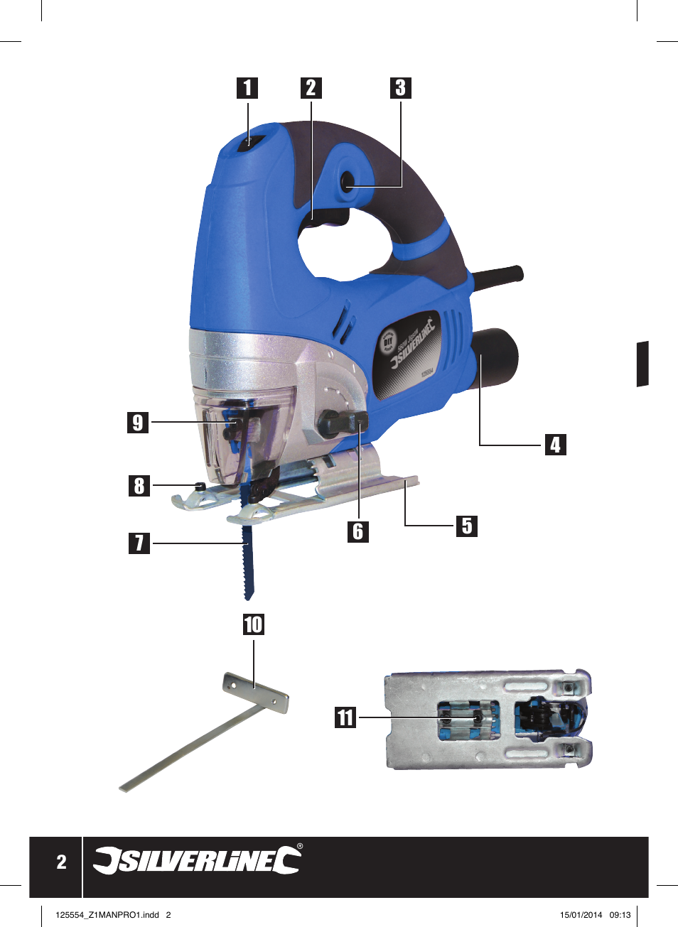 Silverline 560W Pendulum Jigsaw User Manual | Page 3 / 40