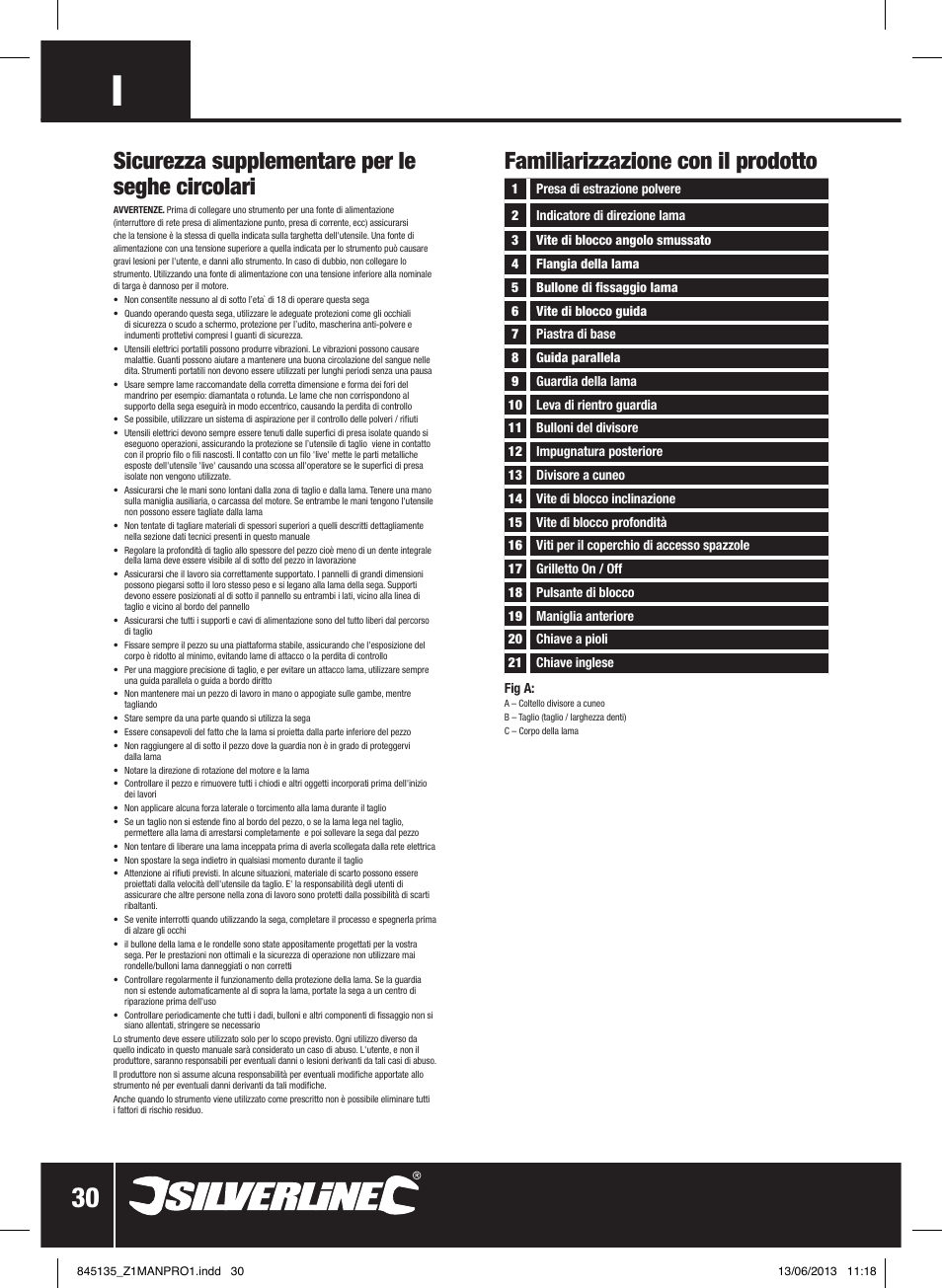 Silverline 1200W Circular Saw 185mm User Manual | Page 31 / 40