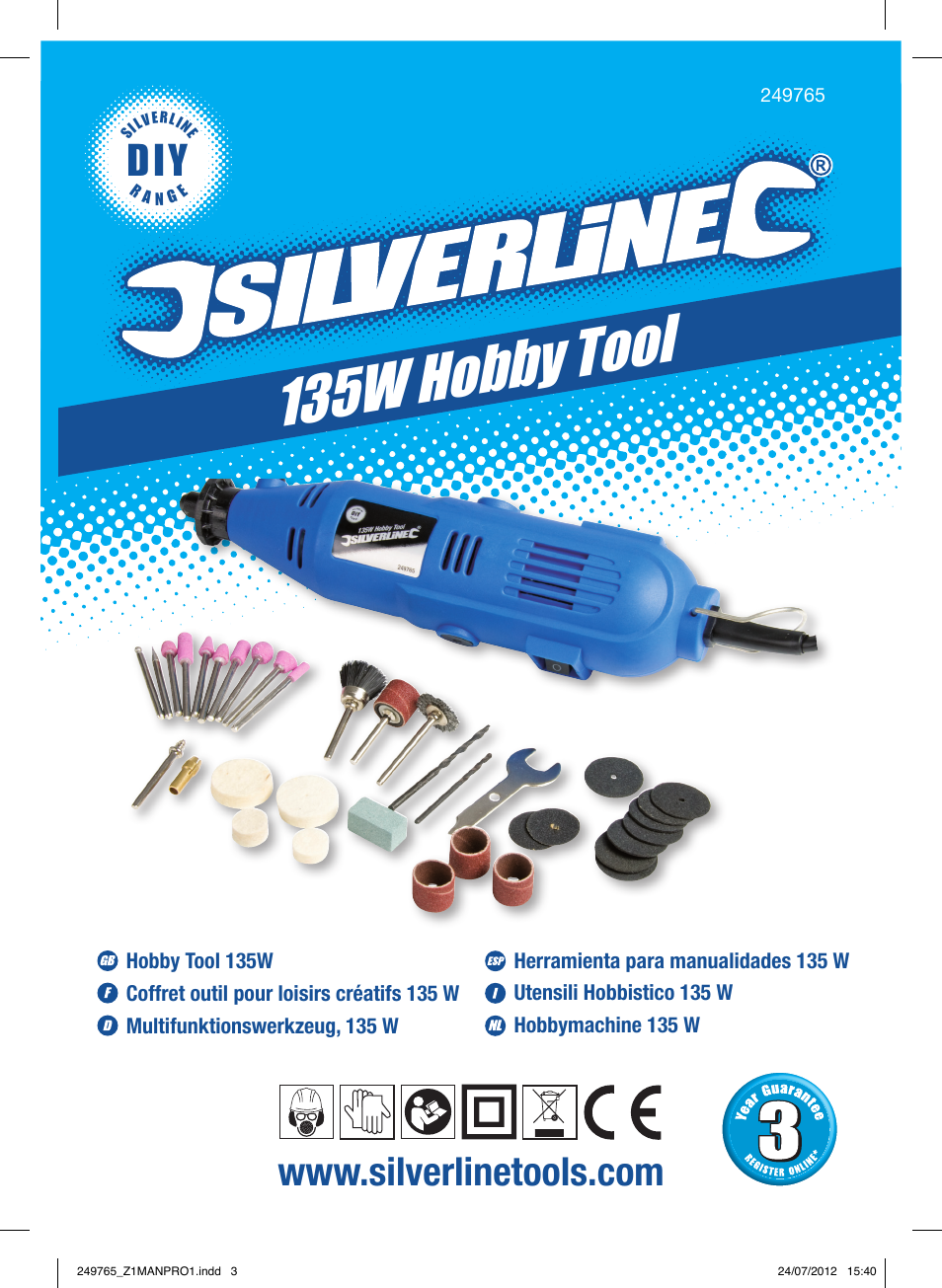 135w hobb y tool | Silverline 135W Multi-Function Rotary Tool User Manual | Page 2 / 28