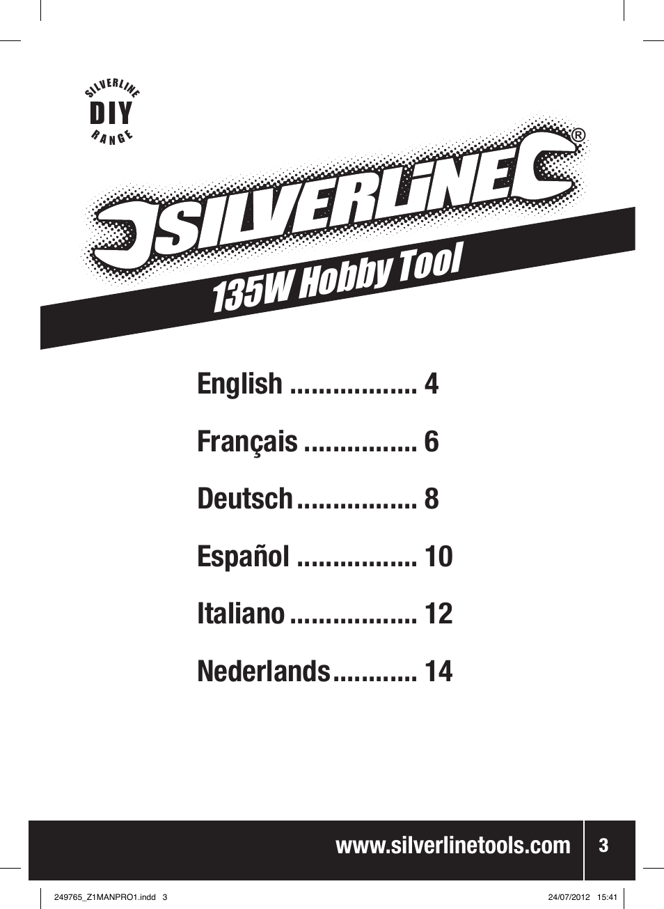 135w hobb y tool | Silverline 135W Multi-Function Rotary Tool User Manual | Page 4 / 28