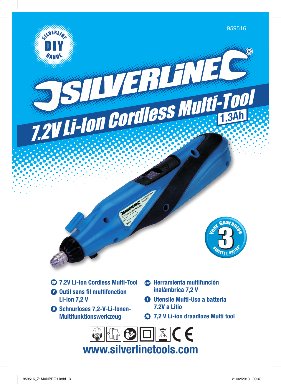 2v li-ion cord less multi-tool | Silverline 7.2V Cordless Multi-Tool User Manual | Page 2 / 28