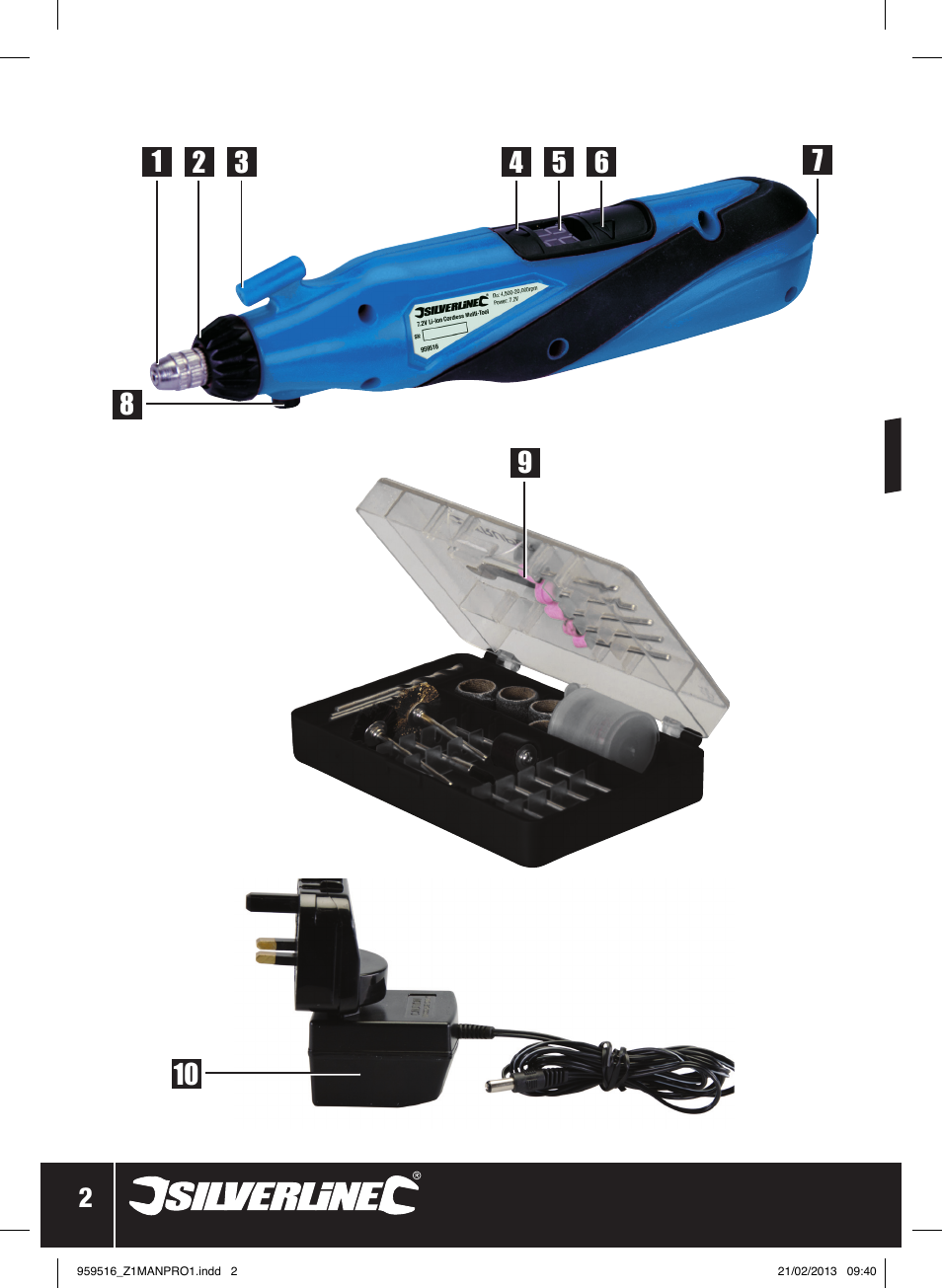 2v li-ion cord less multi-tool | Silverline 7.2V Cordless Multi-Tool User Manual | Page 3 / 28