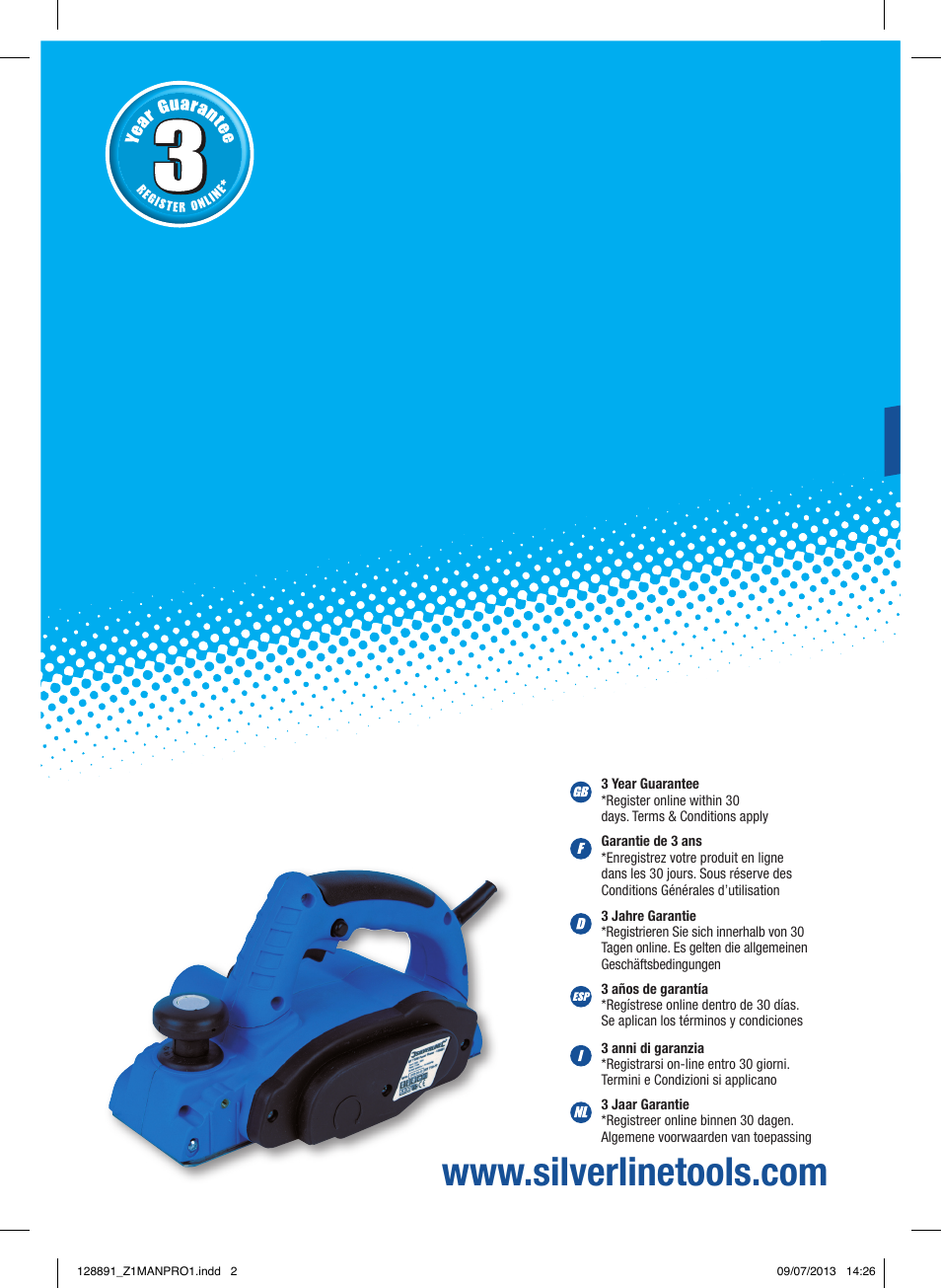 Silverline 710W Planer User Manual | 28 pages