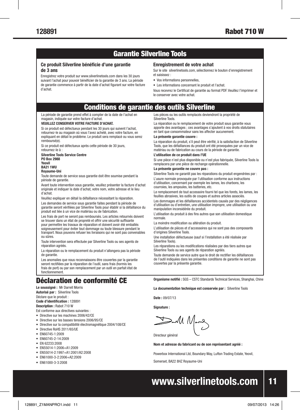 Silverline 710W Planer User Manual | Page 12 / 28