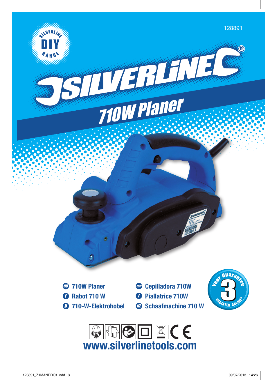 710w planer | Silverline 710W Planer User Manual | Page 2 / 28
