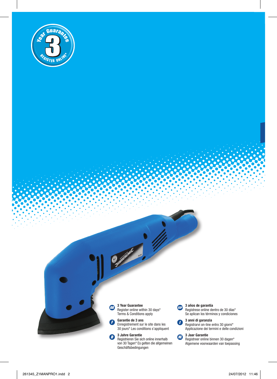 Silverline 180W Detail Sander 90mm User Manual | 28 pages