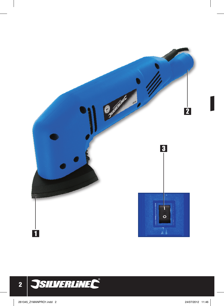 Silverline 180W Detail Sander 90mm User Manual | Page 3 / 28