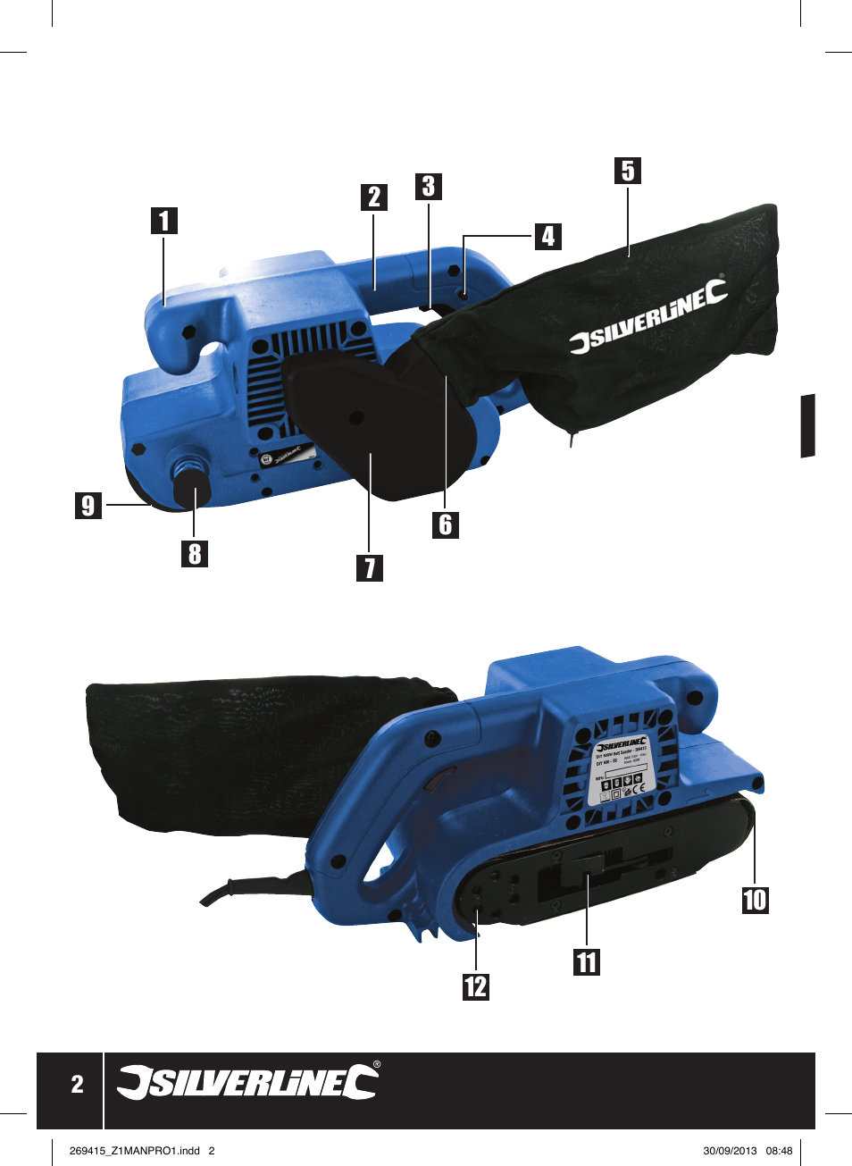 900w belt sand er | Silverline 900W Belt Sander 76mm User Manual | Page 3 / 28