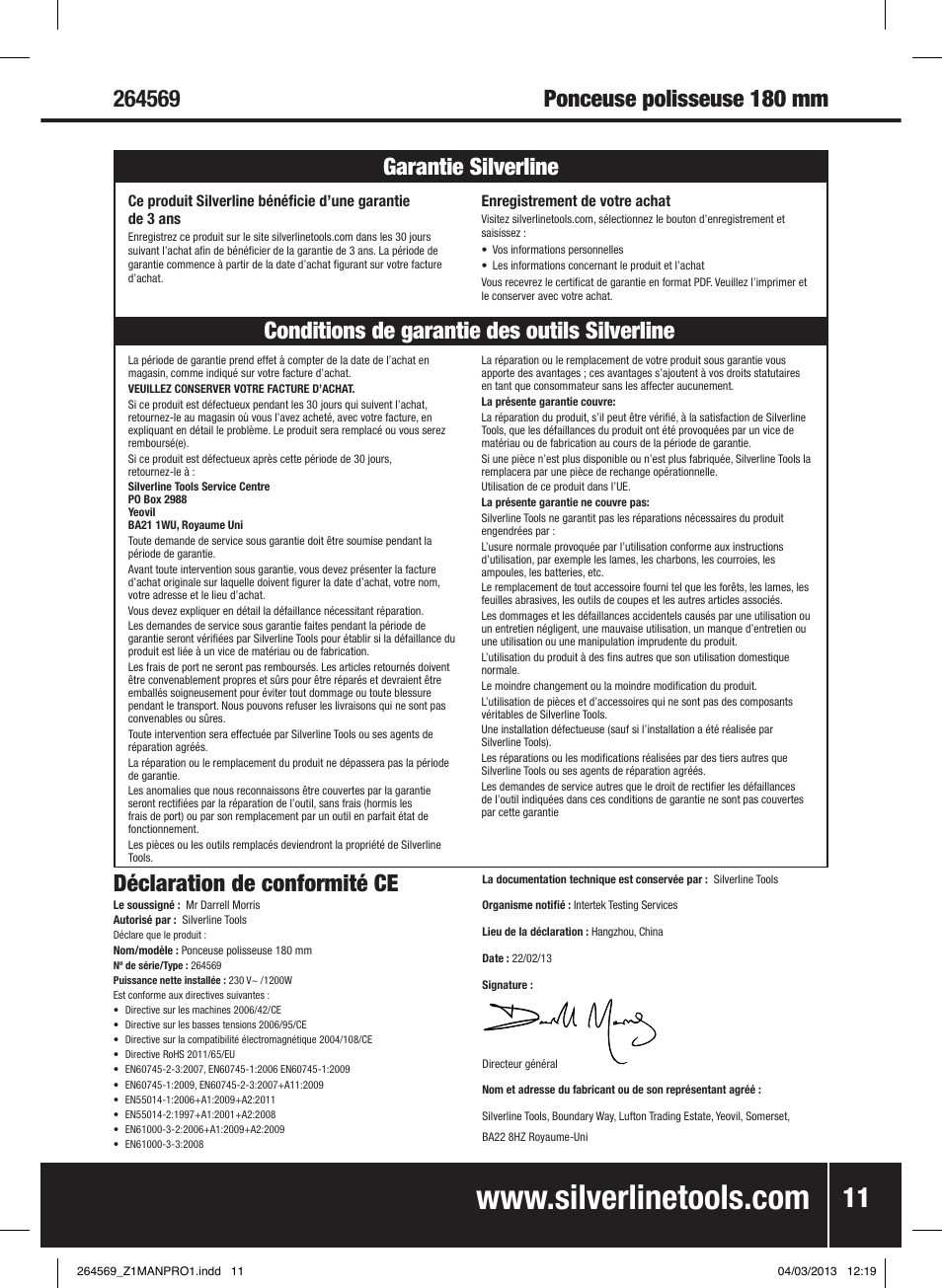 Silverline 1200W Sander Polisher User Manual | Page 12 / 28