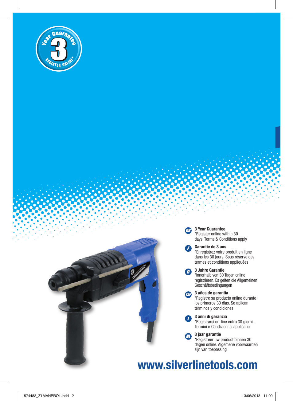 Silverline SDS Plus Hammer Drill 560W User Manual | 28 pages