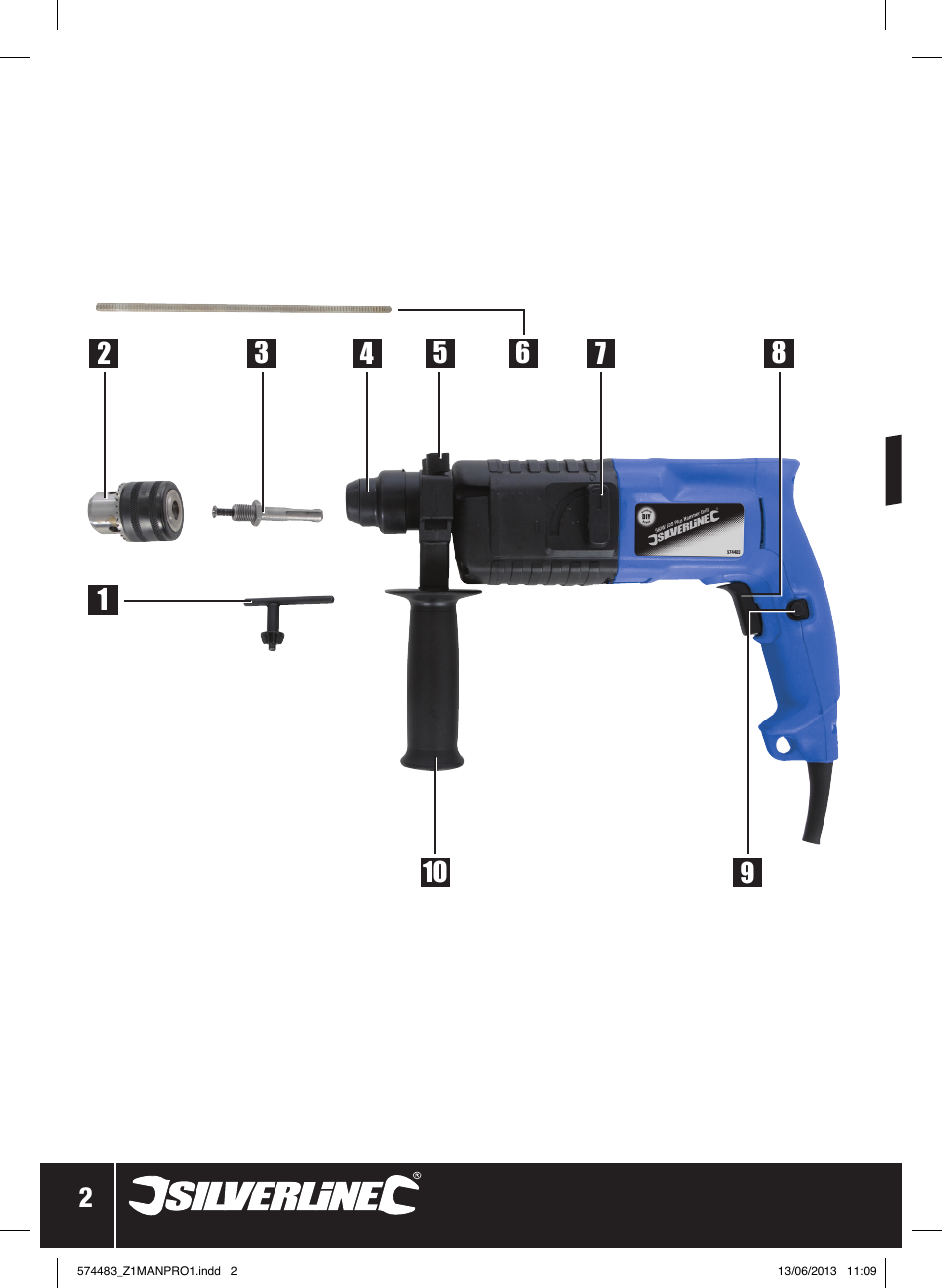 560w sds plus hammer drill | Silverline SDS Plus Hammer Drill 560W User Manual | Page 3 / 28