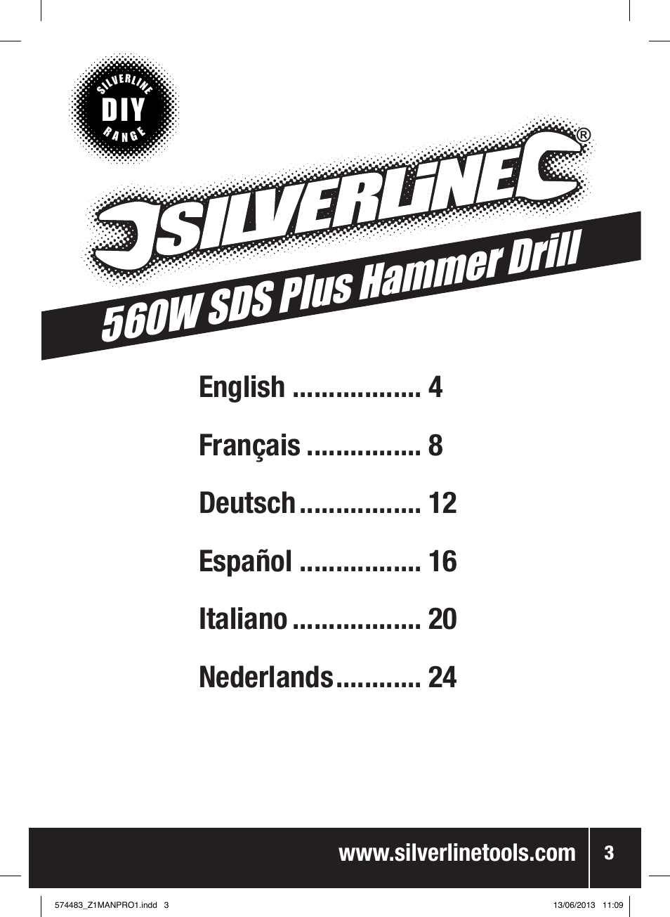 560w sds plus hammer drill | Silverline SDS Plus Hammer Drill 560W User Manual | Page 4 / 28